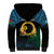 Personalised Sanma Day Sherpa Hoodie Vanuatu Provinces Polynesian Pattern