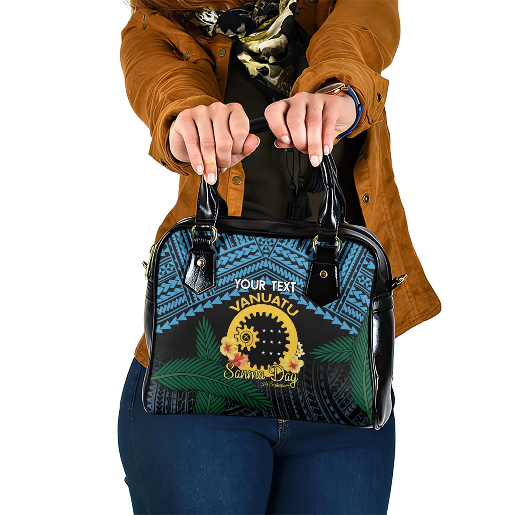 Personalised Sanma Day Shoulder Handbag Vanuatu Provinces Polynesian Pattern