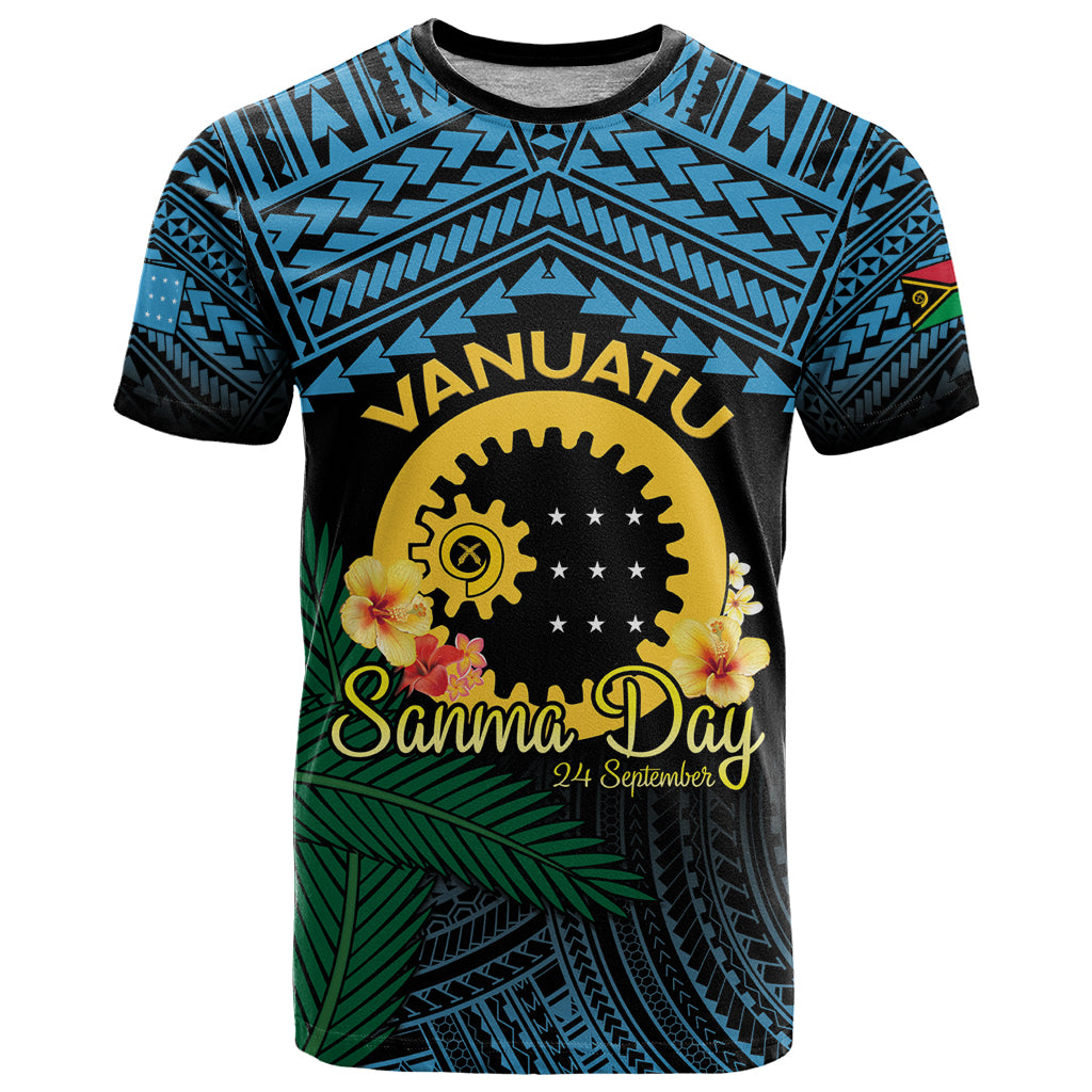 Personalised Sanma Day T Shirt Vanuatu Provinces Polynesian Pattern