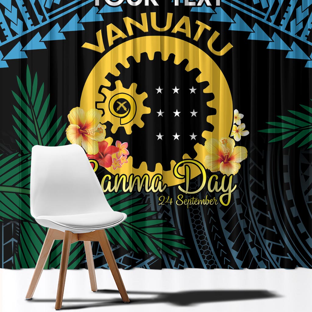 Personalised Sanma Day Window Curtain Vanuatu Provinces Polynesian Pattern LT14 - Polynesian Pride