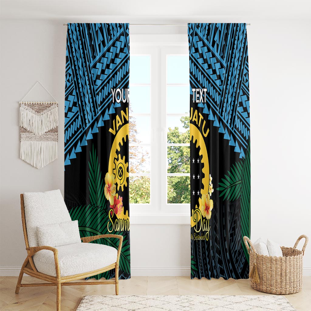Personalised Sanma Day Window Curtain Vanuatu Provinces Polynesian Pattern LT14 - Polynesian Pride