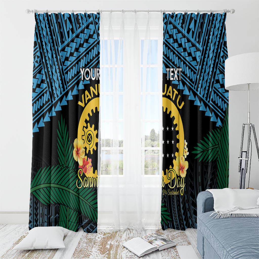 Personalised Sanma Day Window Curtain Vanuatu Provinces Polynesian Pattern LT14 - Polynesian Pride