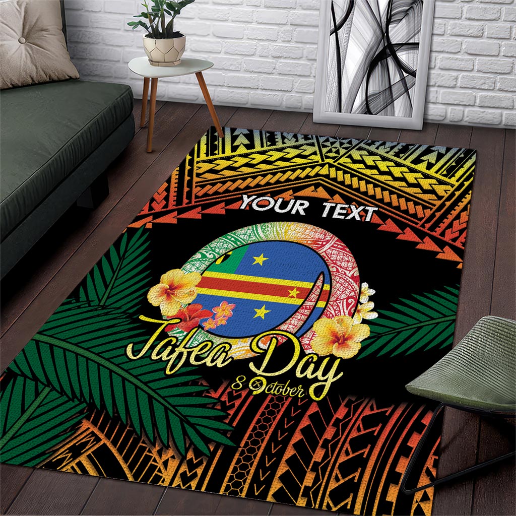 Personalised Tafea Day Area Rug Vanuatu Provinces Polynesian Pattern