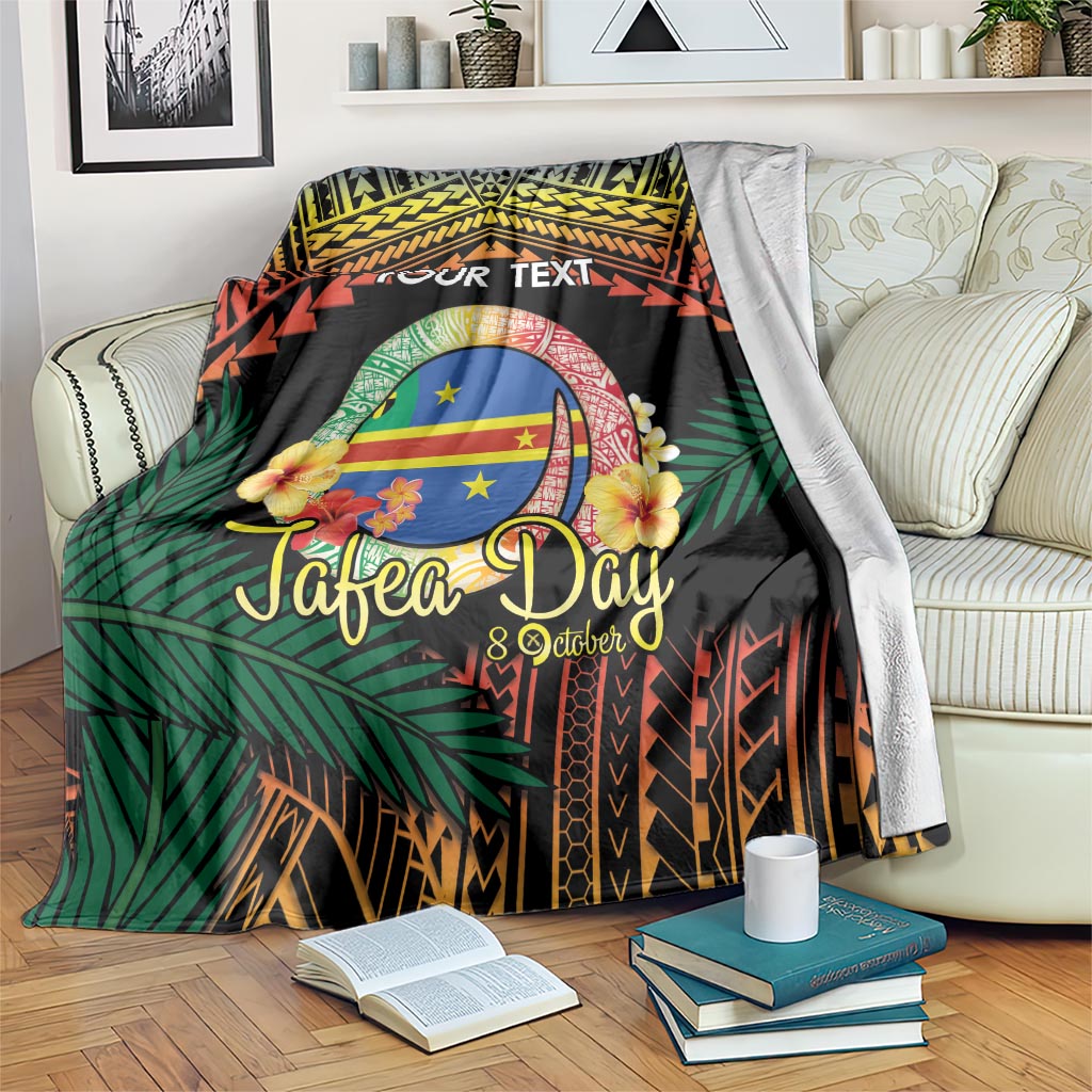 Personalised Tafea Day Blanket Vanuatu Provinces Polynesian Pattern