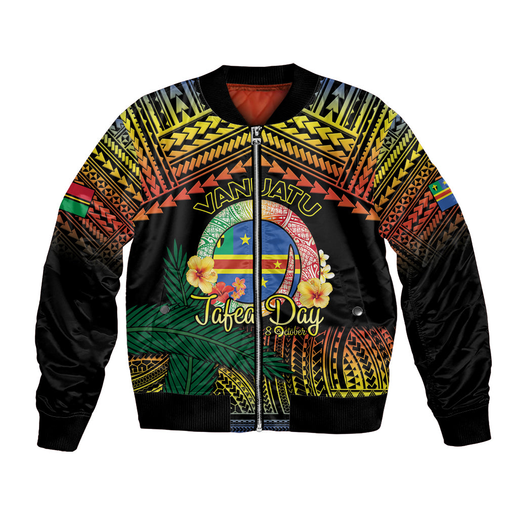 Personalised Tafea Day Bomber Jacket Vanuatu Provinces Polynesian Pattern