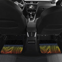 Personalised Tafea Day Car Mats Vanuatu Provinces Polynesian Pattern LT14 Set 2pcs - Back Black - Polynesian Pride
