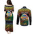 Personalised Tafea Day Couples Matching Puletasi and Long Sleeve Button Shirt Vanuatu Provinces Polynesian Pattern