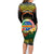 Personalised Tafea Day Family Matching Long Sleeve Bodycon Dress and Hawaiian Shirt Vanuatu Provinces Polynesian Pattern