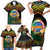 Personalised Tafea Day Family Matching Short Sleeve Bodycon Dress and Hawaiian Shirt Vanuatu Provinces Polynesian Pattern