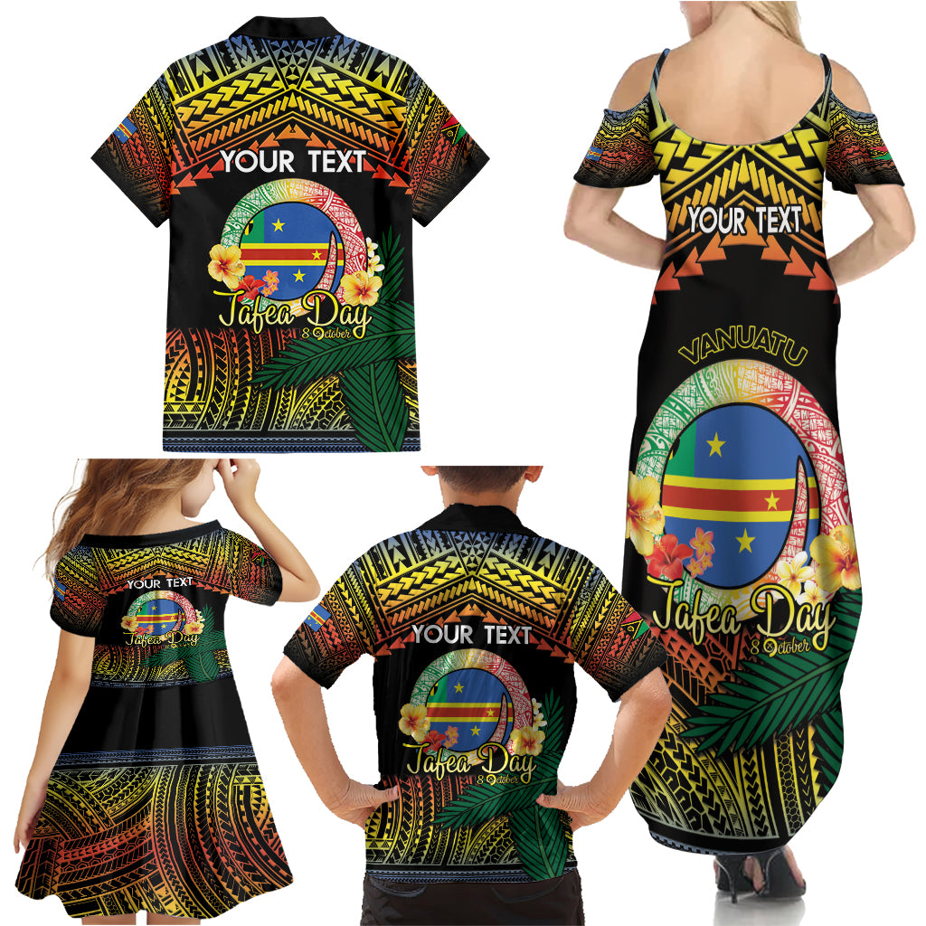 Personalised Tafea Day Family Matching Summer Maxi Dress and Hawaiian Shirt Vanuatu Provinces Polynesian Pattern LT14 - Polynesian Pride