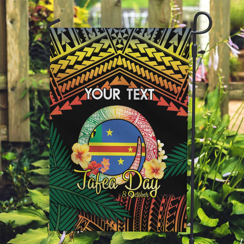 Personalised Tafea Day Garden Flag Vanuatu Provinces Polynesian Pattern