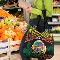 Personalised Tafea Day Grocery Bag Vanuatu Provinces Polynesian Pattern