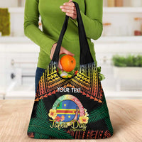 Personalised Tafea Day Grocery Bag Vanuatu Provinces Polynesian Pattern
