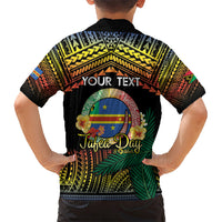 Personalised Tafea Day Kid Hawaiian Shirt Vanuatu Provinces Polynesian Pattern