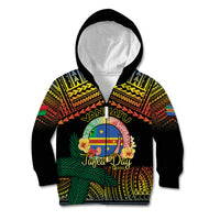 Personalised Tafea Day Kid Hoodie Vanuatu Provinces Polynesian Pattern
