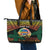 Personalised Tafea Day Leather Tote Bag Vanuatu Provinces Polynesian Pattern