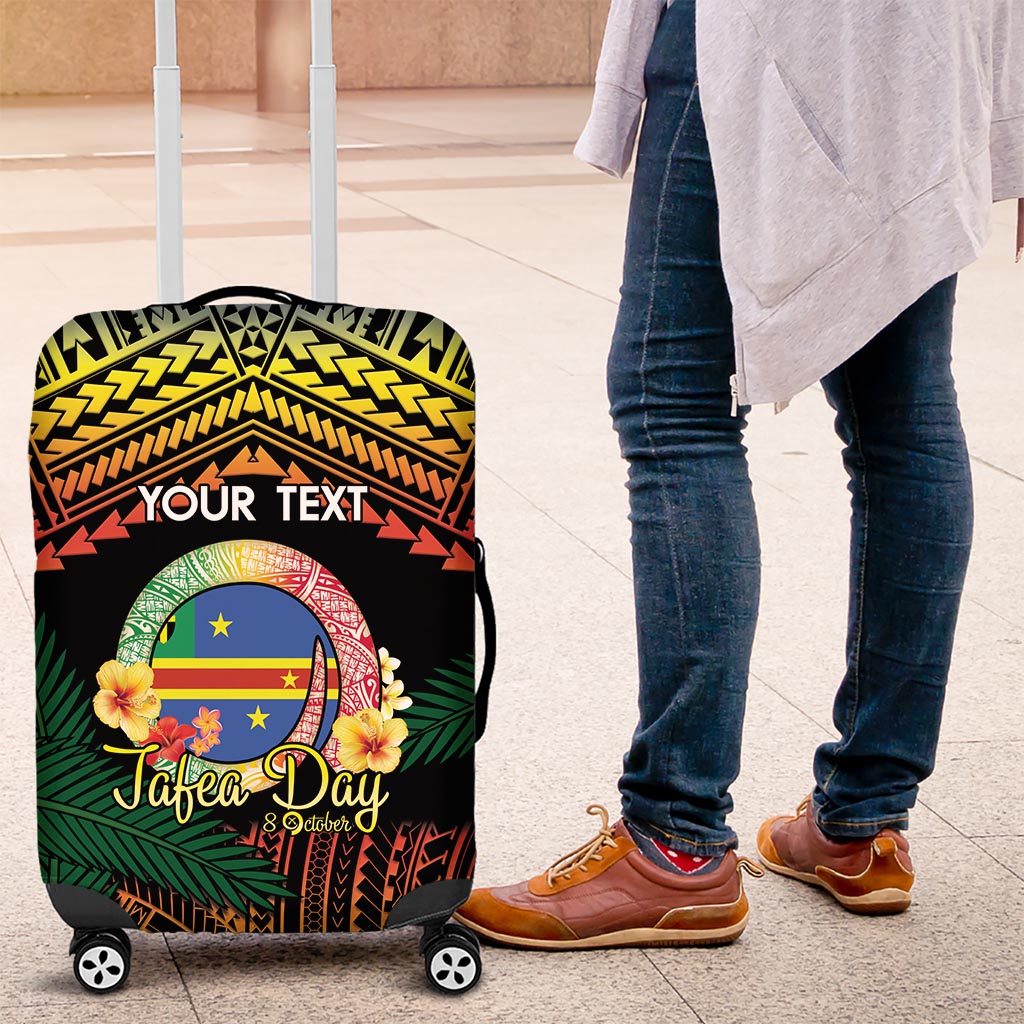 Personalised Tafea Day Luggage Cover Vanuatu Provinces Polynesian Pattern