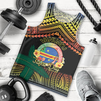 Personalised Tafea Day Men Tank Top Vanuatu Provinces Polynesian Pattern LT14 - Polynesian Pride