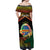 Personalised Tafea Day Off Shoulder Maxi Dress Vanuatu Provinces Polynesian Pattern