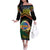 Personalised Tafea Day Off The Shoulder Long Sleeve Dress Vanuatu Provinces Polynesian Pattern