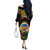 Personalised Tafea Day Off The Shoulder Long Sleeve Dress Vanuatu Provinces Polynesian Pattern