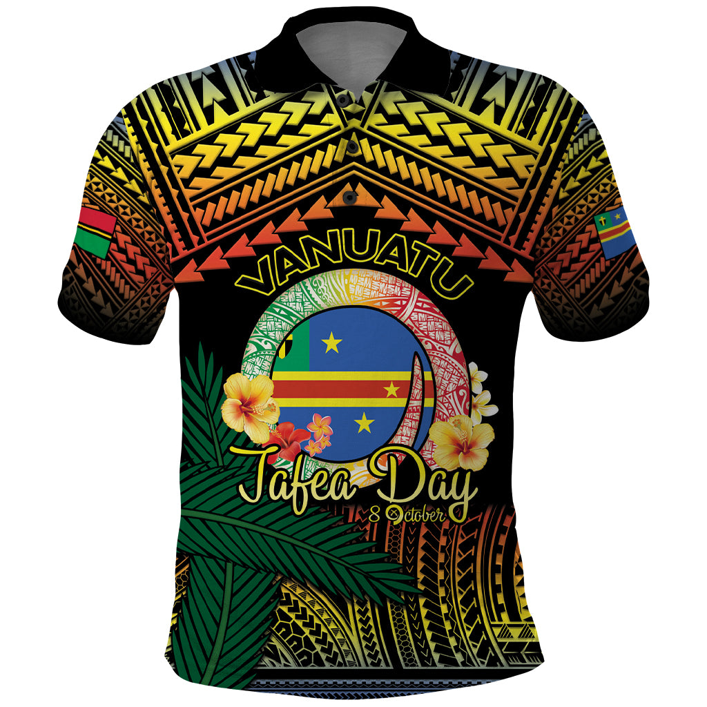 Personalised Tafea Day Polo Shirt Vanuatu Provinces Polynesian Pattern