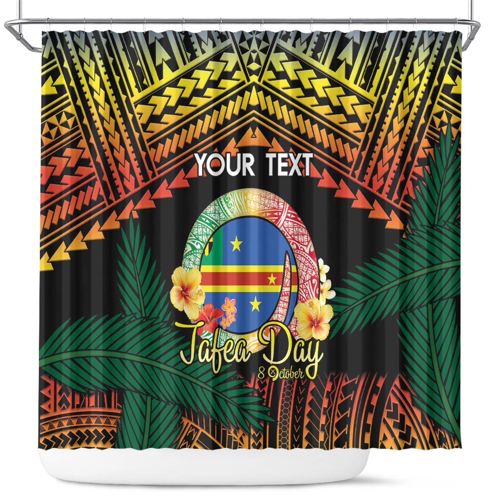 Personalised Tafea Day Shower Curtain Vanuatu Provinces Polynesian Pattern