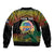 Personalised Tafea Day Sleeve Zip Bomber Jacket Vanuatu Provinces Polynesian Pattern