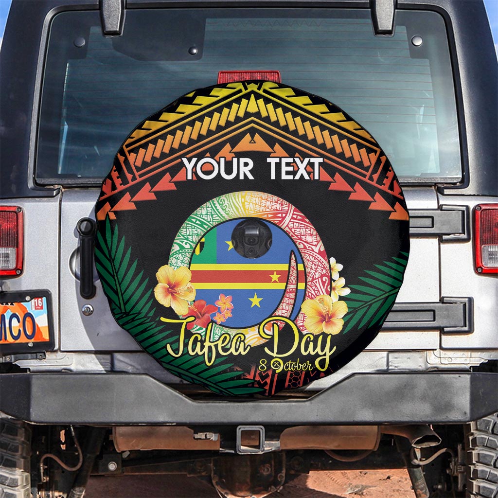 Personalised Tafea Day Spare Tire Cover Vanuatu Provinces Polynesian Pattern LT14 Black - Polynesian Pride