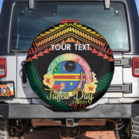 Personalised Tafea Day Spare Tire Cover Vanuatu Provinces Polynesian Pattern LT14 Black - Polynesian Pride