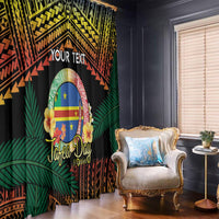 Personalised Tafea Day Window Curtain Vanuatu Provinces Polynesian Pattern LT14 - Polynesian Pride