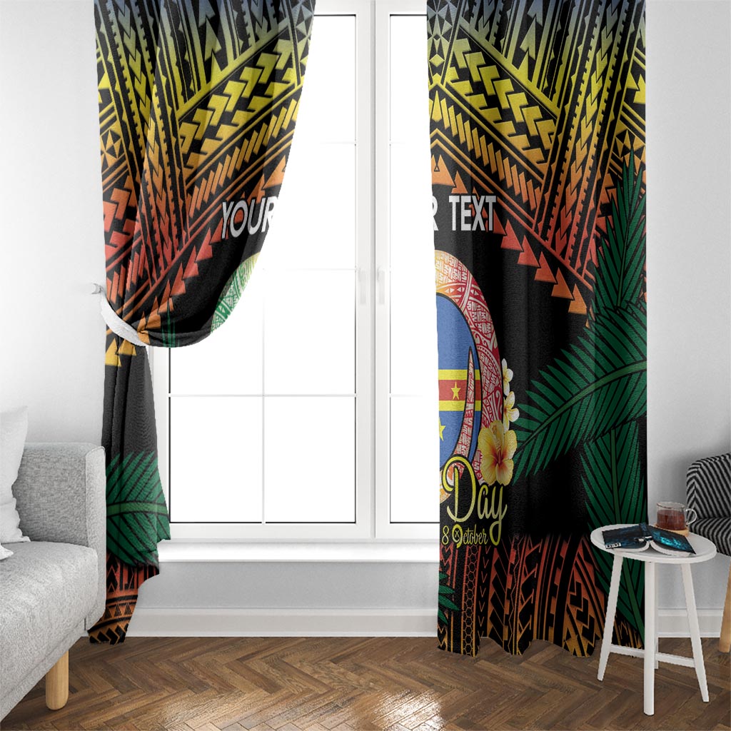 Personalised Tafea Day Window Curtain Vanuatu Provinces Polynesian Pattern LT14 - Polynesian Pride