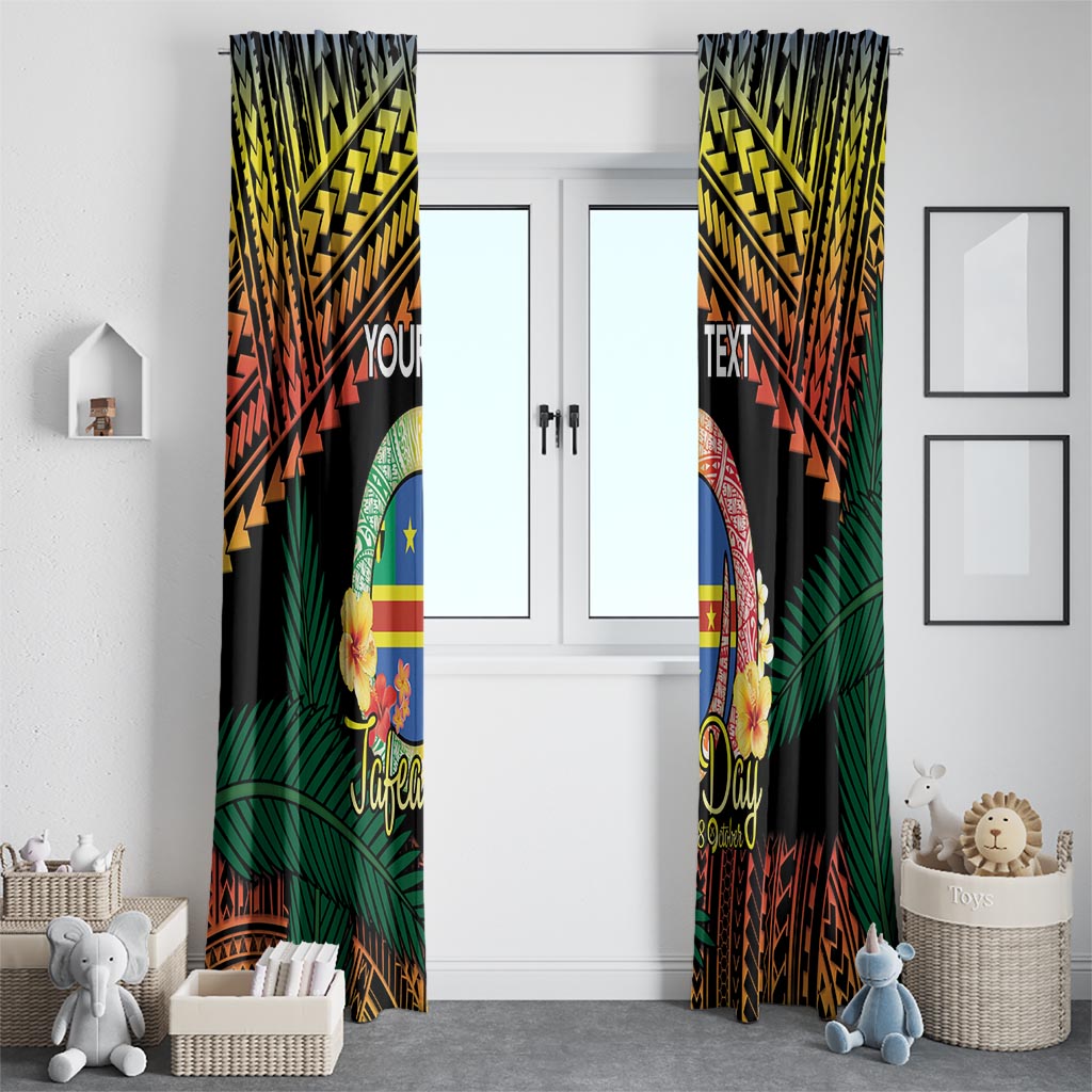 Personalised Tafea Day Window Curtain Vanuatu Provinces Polynesian Pattern LT14 - Polynesian Pride