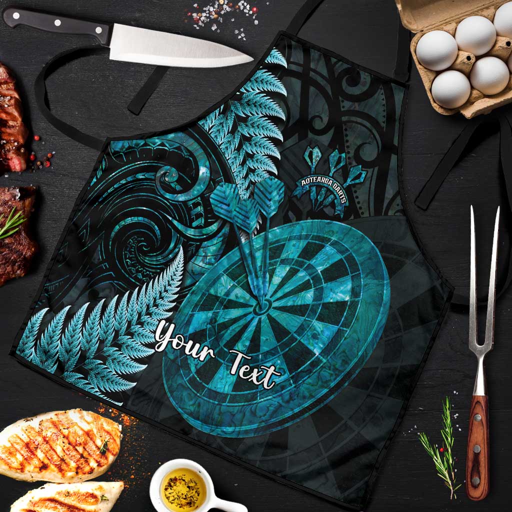 Personalised New Zealand Darts Apron Happiness Is A Tight Threesome Maori Paua Shell - Polynesian Pride