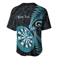 Personalised New Zealand Darts Baseball Jersey Happiness Is A Tight Threesome Maori Paua Shell