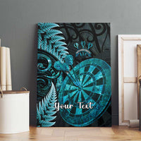 Personalised New Zealand Darts Canvas Wall Art Happiness Is A Tight Threesome Maori Paua Shell LT14 - Polynesian Pride