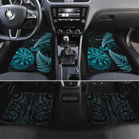 Personalised New Zealand Darts Car Mats Happiness Is A Tight Threesome Maori Paua Shell LT14 Set 4pcs Turquoise - Polynesian Pride