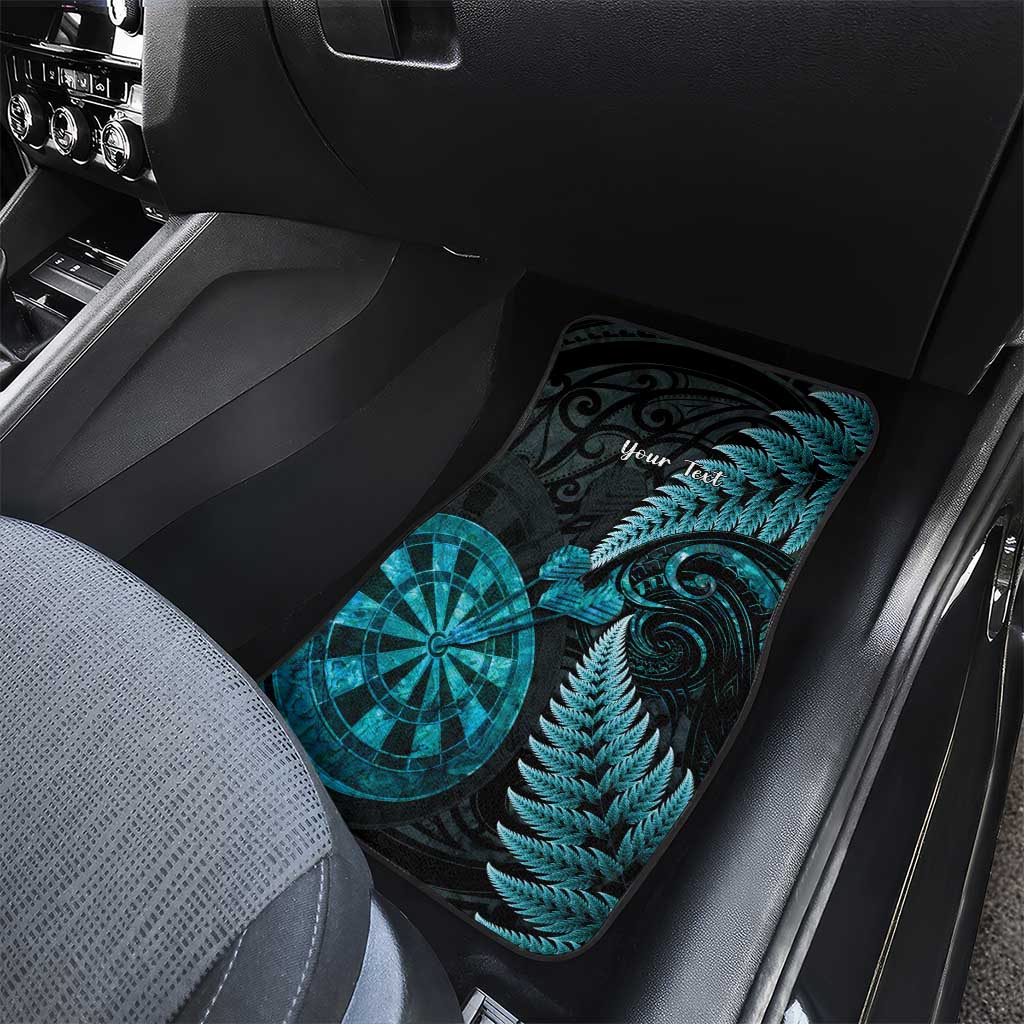 Personalised New Zealand Darts Car Mats Happiness Is A Tight Threesome Maori Paua Shell LT14 - Polynesian Pride