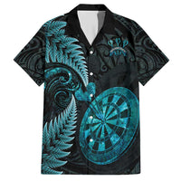 Personalised New Zealand Darts Family Matching Short Sleeve Bodycon Dress and Hawaiian Shirt Happiness Is A Tight Threesome Maori Paua Shell