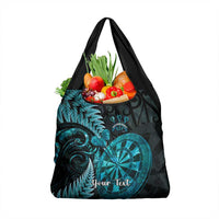 Personalised New Zealand Darts Grocery Bag Happiness Is A Tight Threesome Maori Paua Shell LT14 1-pack One Size Turquoise - Polynesian Pride