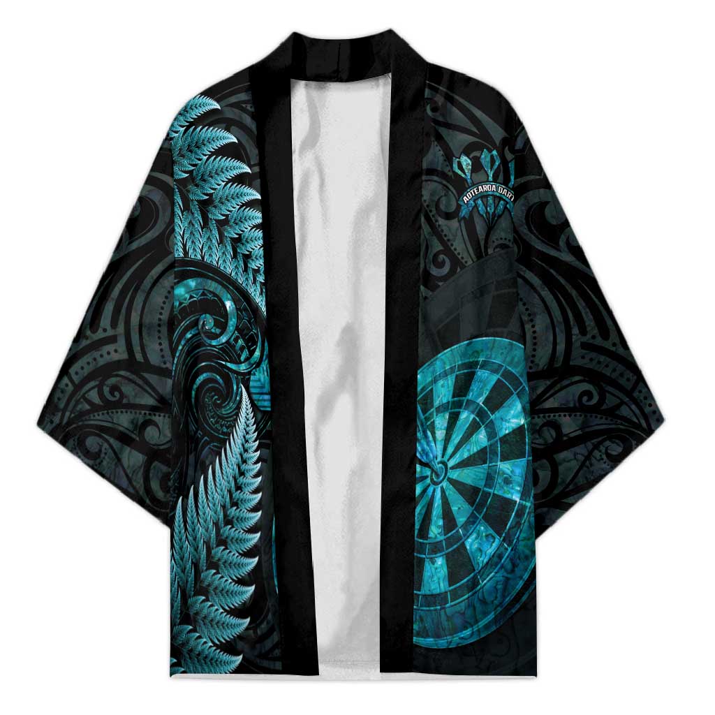 Personalised New Zealand Darts Kimono Happiness Is A Tight Threesome Maori Paua Shell - Polynesian Pride