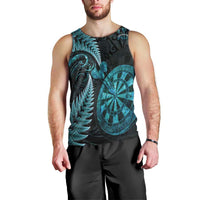Personalised New Zealand Darts Men Tank Top Happiness Is A Tight Threesome Maori Paua Shell LT14 - Polynesian Pride