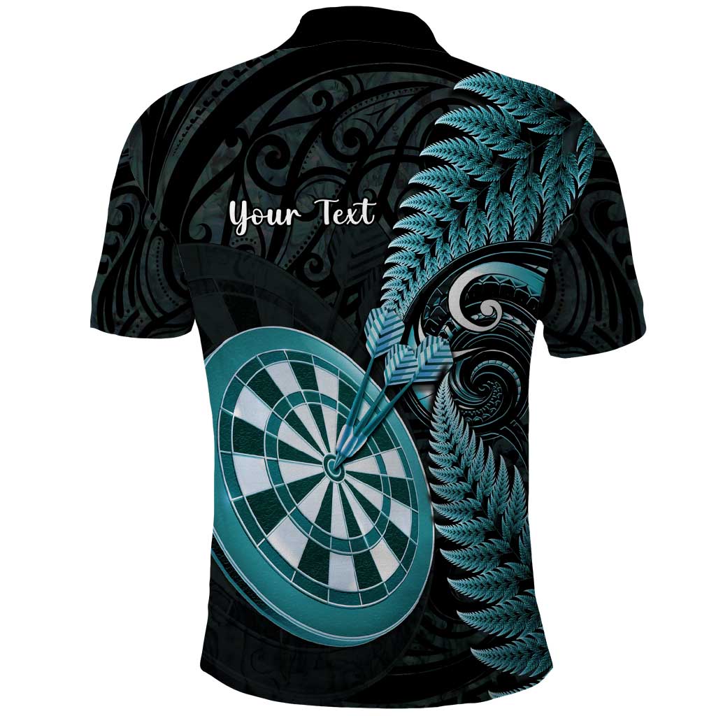 Personalised New Zealand Darts Polo Shirt Happiness Is A Tight Threesome Maori Paua Shell
