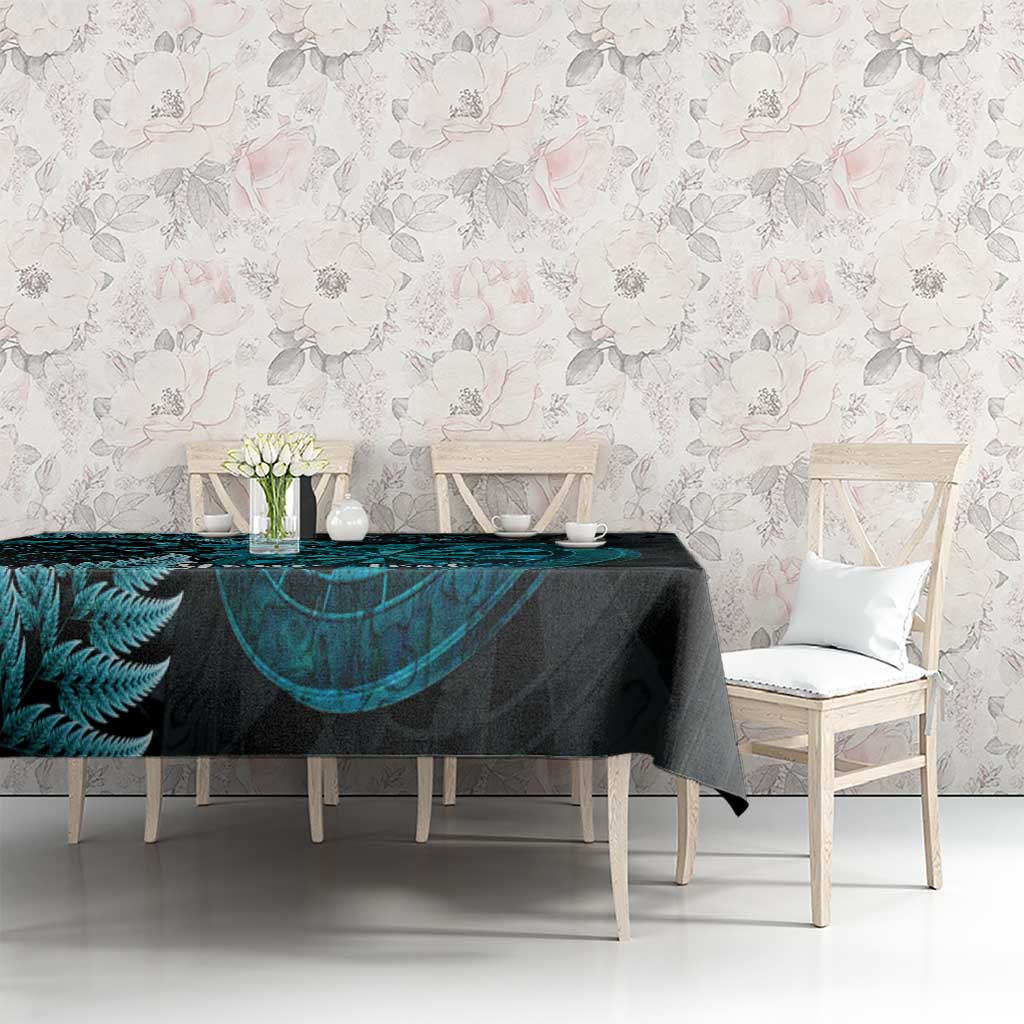 Personalised New Zealand Darts Tablecloth Happiness Is A Tight Threesome Maori Paua Shell
