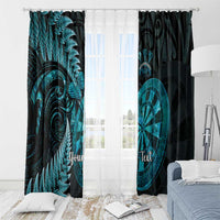Personalised New Zealand Darts Window Curtain Happiness Is A Tight Threesome Maori Paua Shell