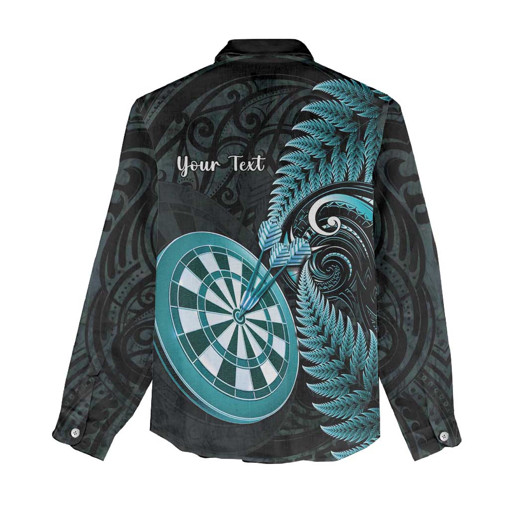 Personalised New Zealand Darts Women Casual Shirt Happiness Is A Tight Threesome Maori Paua Shell