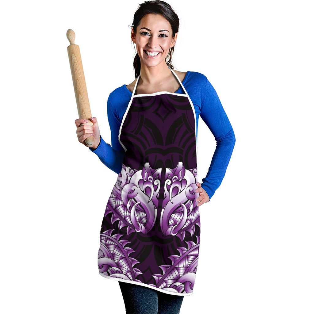 New Zealand Ta Moko Apron Aotearoa Maori Chest Tattoo Purple