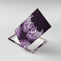 New Zealand Ta Moko Canvas Wall Art Aotearoa Maori Chest Tattoo Purple