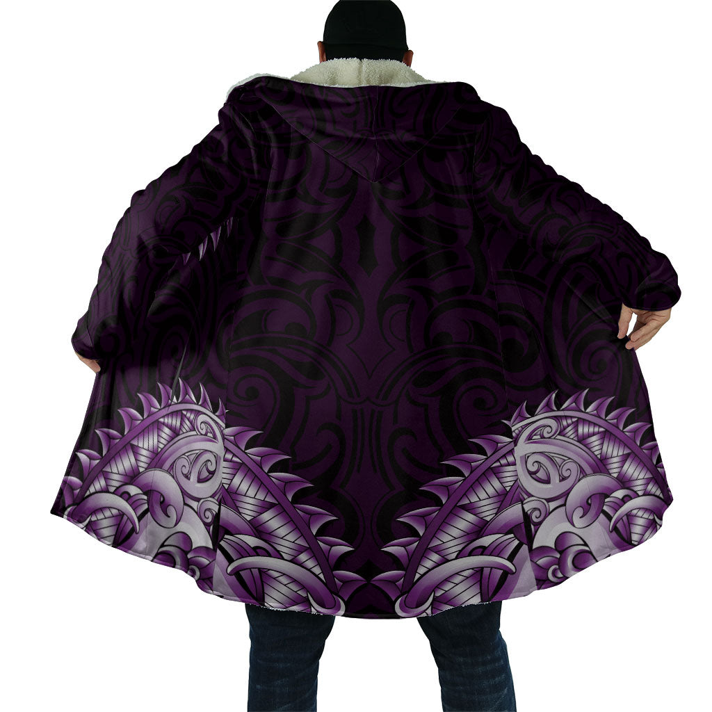 New Zealand Ta Moko Cloak Aotearoa Maori Chest Tattoo Purple