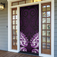 New Zealand Ta Moko Door Cover Aotearoa Maori Chest Tattoo Purple